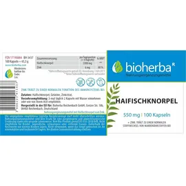 bioherba reichenbach gmbh ood Haifischknorpel 550 mg Kapseln 100 St.