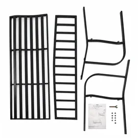 Lemodo Gartenbank 128 x 50 x 87 cm Schwarz