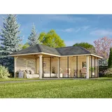Palmako Pavillon Bianca 24,9 m2 Set 214 Slide - 28 mm transparent tauchgrundiert