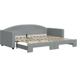 vidaXL Tagesbett 90 x 200 cm Hellgrau