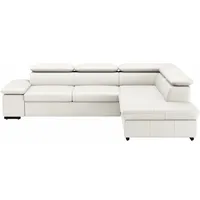 sit&more Ecksofa »Alcudia L-Form«, wahlweise mit Bettfunktion weiß