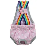 Oyccen Punkte Sanitärhosen Hund Hygiene Höschen Hosenträger Welpe Physiologische Windeln für Kleine Hunde