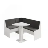 Vicco Eckbankgruppe Ramon, Weiß, 60 x 60 cm mit ecktisch