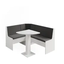 Vicco Eckbankgruppe Ramon, Weiß, 60 x 60 cm mit ecktisch