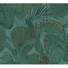 A.S. Création Famous Garden Dschungel (Petrol-Grün-Gold,