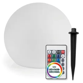 EasyMaxx Solarleuchte Kunststoff 40 cm x 40 cm x 37 cm 2er Set weiß