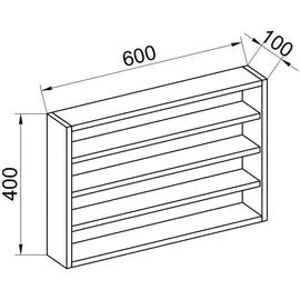VCM Hängeregal Esaldi 60 x 10 x 40 cm Weiß