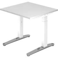 Hammerbacher Schreibtisch C-Fuß 80x80cm Weiß