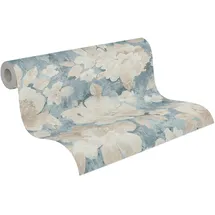 A.S. Création Aquarell Dreams Vliestapete 10 m x 0,64 m 1 St Blau/Beige/Weiß 396071