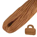 LEREATI Polyester Garn, Makramee Garn 3mm x 200m Polyester-Seil Polypropylen-Kordel Makramee Schnur Geflochten für Handtasche, Häkeltasche, Strickwaren, Wohndekorationen (Khaki)