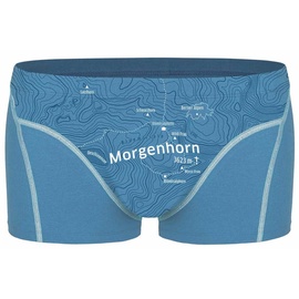 Ein schöner Fleck Erde Herren Boxershorts - Shorts, Print, Bio-Baumwolle Morgenhorn (Himmelblau) M