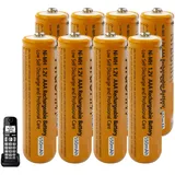 NI-MH Akku für Telefon Gigaset Mobilteil 1.2V 550mAh Akku AAA für Telefon, 8 Stück Wiederaufladbare Batterien AAA für Panosonic Schnurlos Telefone