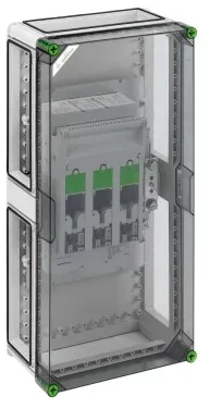 Spelsberg 02642101 NH-Trennergehäuse, Schutzart IP65, Schlagfestigkeit IK08, Schutzklasse II, Bemessungsspannung 690V AC, Bemessungsspannung 440V DC, halogenfrei GTT 421