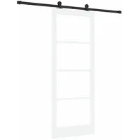 vidaXL Schiebetür ORKDAL Weiß und Schwarz 83 x 211 cm 3332028