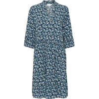 St Tropez Sommerkleid »EdaSZ Dress«, mit Volant und 3/4 Ärmel, Gr. XL (42) - N-Gr, Night Sky Flower Art, , 86885516-XL N-Gr