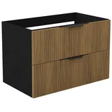 duschspa Waschtisch Unterschrank Waschtischunterschrank Waschbeckenunterschrank Badschrank, 50-120cm Hängeschrank, Matt / Hochglanz schwarz 79 cm x 52 cm x 46.3 cm