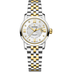 Titoni Damen SpaceStar 23538 SY-099 - silber,-,Gelbgold - 28mm