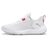 Puma Fusion Crush Sport Jr Golf Shoe, Puma White Garnet Rose, 37 EU