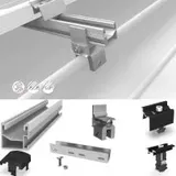 K2 Systems SeamClamp Set für 12 Module auf Winkelfalz-Dach PV Unterkonstruktion