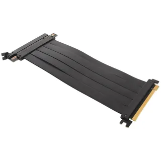 PCIE 4.0-Riser-Kabel, Geschirmt, 180 Grad Flexibel, PCIE 4.0-Verlängerungskabel, Gaming-PCI-Express-Riser-Kabel, Kompatibel mit RTX 4090 RTX4080 RTX4070 RX 7900 XT 7800 XT 7700 (Schwarz)