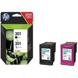 HP 301 - 2er-Pack - Schwarz, Farbe (N9J72AE)