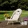 VCM Loungesessel Bille Polyester 84 x 114 cm Beige mit Kissen