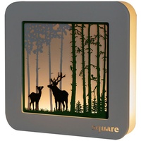 Weigla LED-Bild »Square - Wandbild Wald, Weihnachtsdeko«, (1 St.), mit Timerfunktion, weiß