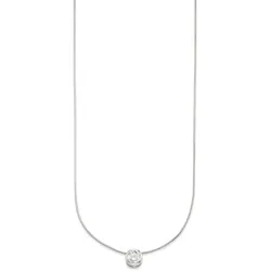 Kette mit Anhänger »Schmuck Geschenk Silber 925 Halsschmuck Halskette Schlangenkette Stein«, mit Zirkonia (synth.), Korund (synth.) oder Spinell (synth.), 26237247-0 silberfarben-kristallweiß