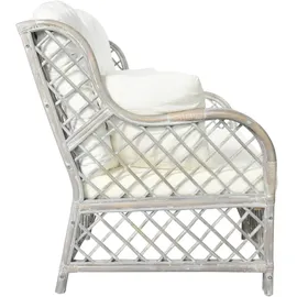 vidaXL 2-Sitzer-Sofa Grau Rattan