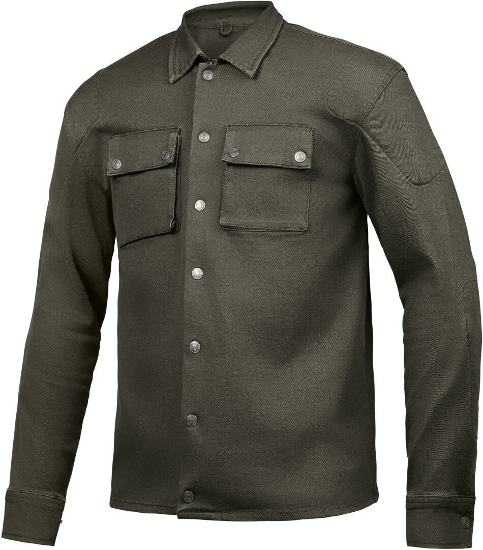 Ixon Settler Motorfiets shirt, groen-bruin, XL Voorman