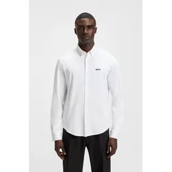 BOSS GREEN Langarmhemd »B Motion L«, softe Baumwolle, Vier-Wege-Stretch, knitterfrei BOSS GREEN White100 6XL