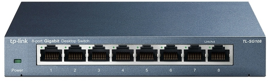 TP-LINK TL-SG108 Unmanaged Gigabit Ethernet (10/100/1000) Schwarz