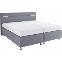 Westfalia Schlafkomfort Boxspringbett, wahlweise mit LED-Beleuchtung, grau