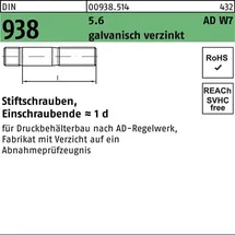 F. REYHER Nchfg. GmbH & Co. KG Stiftschraube DIN 938 M24 x 60 10 Stück