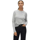 Vero Moda Damen Rundhals Strickpullover VMFILUCA Regular Fit Grau 10298674 L