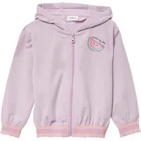 S.Oliver Sweatjacke mit Glitzerpint und Smok-Details Kinder, lila, 92/98