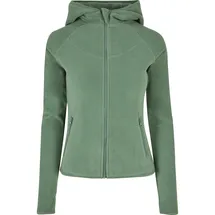 URBAN CLASSICS Ladies Polar Fleece Zip Hoody – Grün