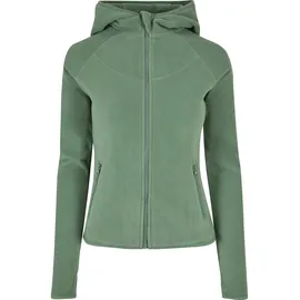 URBAN CLASSICS Ladies Polar Fleece Zip Hoody – Grün