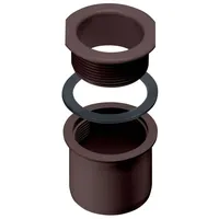 Inefa Ablaufstutzen zum Schrauben für Kastenrinne, PVC DN 75/NW