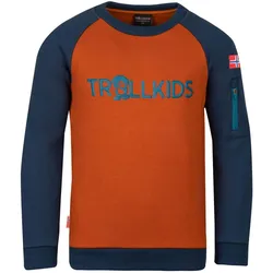 Kinder Sweatshirt Sandefjord Zimt/Nachtblau/Dunkelblau Gr. 104 - 4 Jahre