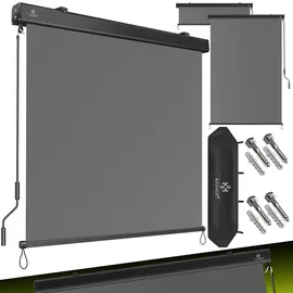 Kesser Senkrechtmarkise Außenrollo 160 x 250 cm Grau