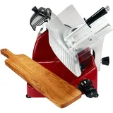 Berkel Aufschnittmaschine Pro Line XS 25 in Rot - Der Profi Allesschneider für Ihre Küche +100% handgefertigtes Servierbrett