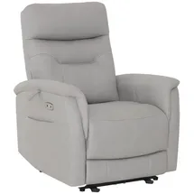 MCombo M MCombo Relaxsessel mit Liegefunktion, Fernsehsessel Elektrisch Verstellbar, TV Sessel, Recliner Chair, USB & Seitentasche, Sessel Wohnzimmer Relax, 7077 (hellgrau)