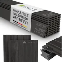 Juskys Terrassendiele 220 cm grau