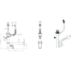 QLS Ausgussbecken Spülbecken Waschtrog Waschbecken Kammer Garten Garage Werkstatt 10843 - Weiß