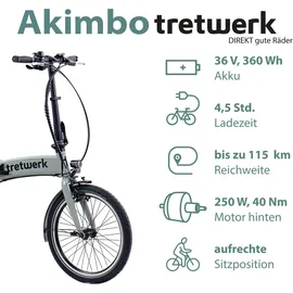 Tretwerk Akimbo 2023 20 Zoll RH 32 cm grau