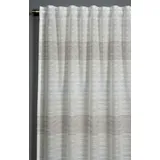 Sehlbach "Schal Webstreifen, beige, B:140cm H:245cm, Polyester, Gardinen, Gardine, mit Gardinenband und verdeckten Schlaufen