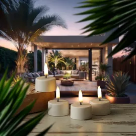 uYuni LED Mini Teelichter 4 St. weiß