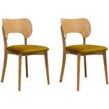 Konsimo® Esszimmerstühle, Honig, Eiche, Buchenholz, Echtholz, 47x81x45 cm, Esszimmer, Stühle, Esszimmerstühle, Vierfußstühle