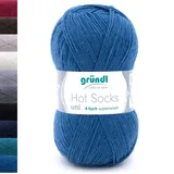 Gründl Wolle Hot Socks uni Blau 100 g